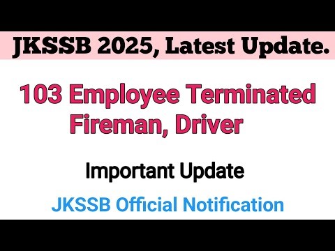 JKSSB Important update #jkssb #exam