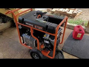 Generac GP17500E Brand New Initial Cold Start from Box