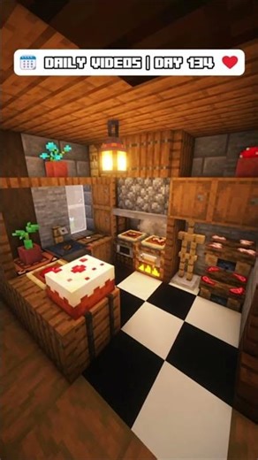 Minecraft Kitchen Build Tutorial #minecrafttutorial #building #shorts