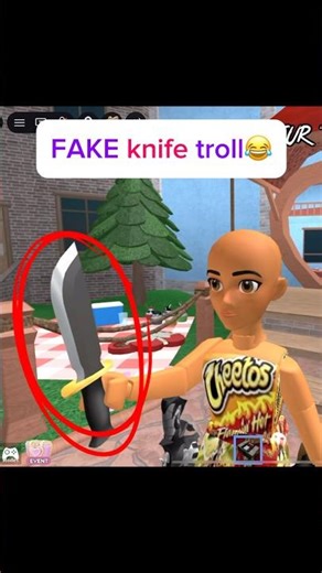 🤣FAKE knife troll MM2// #roblox #rblx #mm2