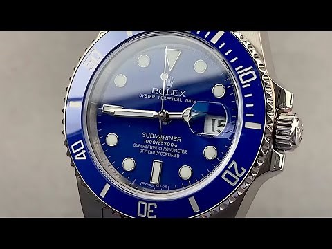 Rolex Submariner Date "Smurf" 116619LB - Don't miss the Lume Shot!