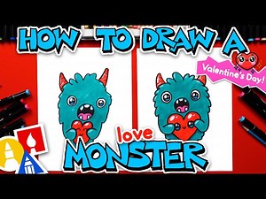 How To Draw A Love Monster - Videos For Kids