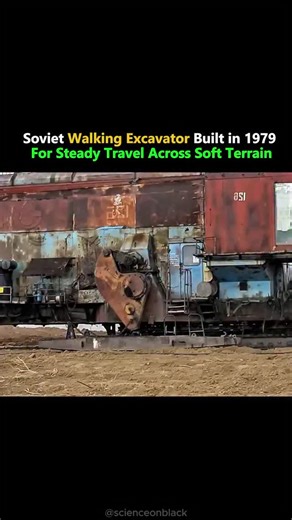 Science On Black on Instagram: "A walking excavator built in 1979 used mechanical legs instead of tracks or wheels. The system delivered zero ground clearance which kept debris away from critical parts. Track overheating stayed absent because the machine relied on a leg driven layout. Soft terrain movement stayed consistent since each step spread weight across a wide area. Conventional tracked machines often sank in similar ground, while this unit advanced with steady progress. Only 6 machines w