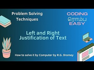 Left and Right Justification of Text Algorithm explained in Tamil | Python code