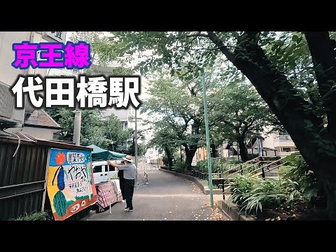 京王線 代田橋駅 駅周辺の風景【4K60FPS】2023年8月-DAITABASHI STATION- INOKASHIRA LINE