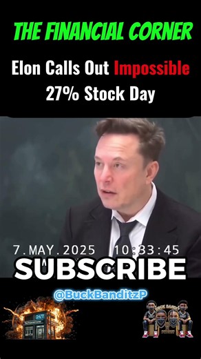 Elon Calls Out Impossible 27% Stock Day‼️ #short #shorts #financialcorner #stocks #invrsting #money