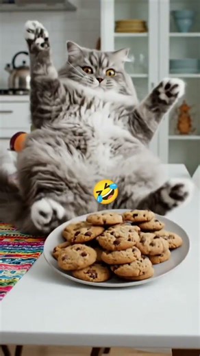 Cat vs Cookies 😹 Funniest Reaction Ever! 🍪 | #Shorts#tranding#10million