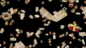 Christmas Gift Box Explosion on Alpha 4K