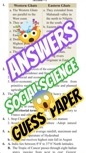 😱Answers guess Paper class 10 social science #trend #shorts #guess #paper #viral #class10