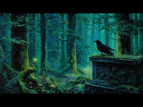 Enchanted Study Grove – 1 Hour Medieval Fantasy Lo Fi Raven Forest Ambience