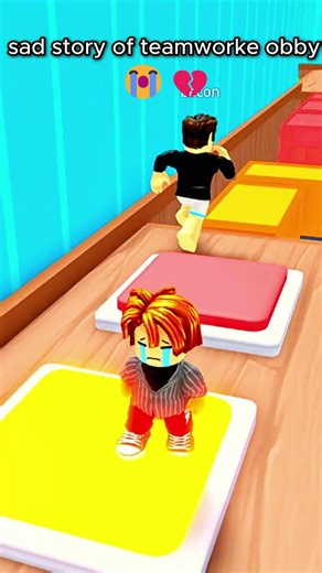 😭 NO ONE WAITED FOR HIM.. SAD STORY TEAMWORKE OBBY #roblox#shorts
