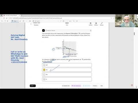 Digital SAT test 059 01 Solving Explaining Mr Said Elmahdy #satexam #maths #satmath