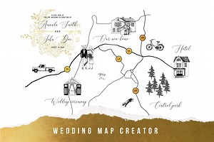 Wedding map creator, an Invitation Template by handsketched