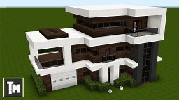 Minecraft: How To Build a Modern House / Mansion Easy (4K) (Professionally Edited) 2017 Minecraft Map