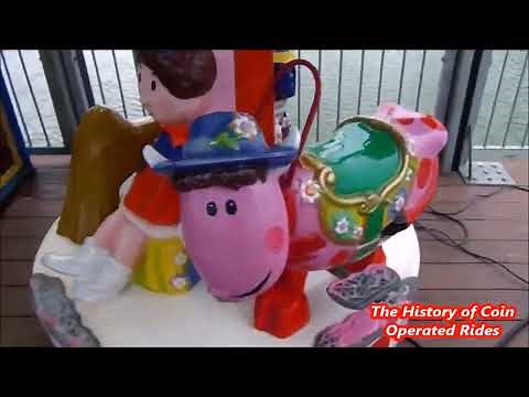 1990s BAFCO Coin Operated Carousel Kiddie Ride - Magic Roundabout