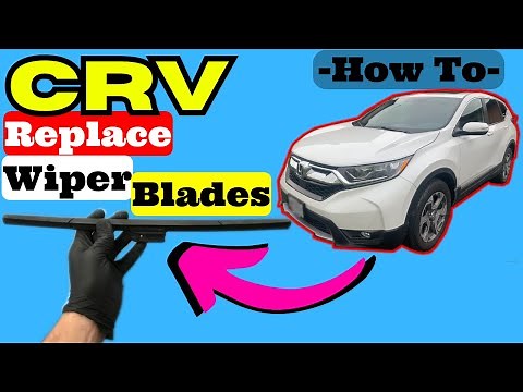 Honda CRV How to Replace Front Wiper Blades 2017 2018 2019 2020 2021 2022 Replacement Install DIY