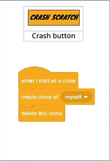 How to make a button that crashes scratch