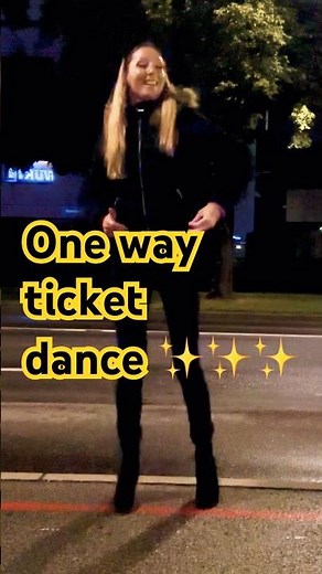 One way ticket dance on the street at night✨