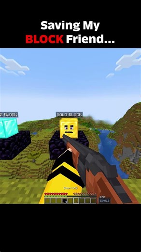 I Saved My Real Block Friend In Minecraft 😊