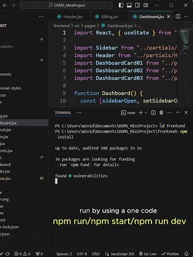 How to run React JS in visual studio