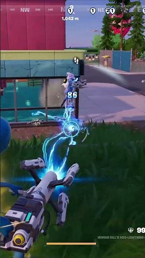 Alien with a super weapon?. 😂💥#fortnite #fortnitefunny #fortniteclips #springfield #shorts