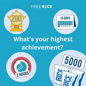 Have you ever: Answered 50 correct answers in a row ✅ Played for 2 hours ✅ Raised 10,000 grains in ONE day ✅ Competition is healthy when it's for a good cause 🍚Check out your Achievments on Freerice and tell us how many badges you have 🏆 | Freerice