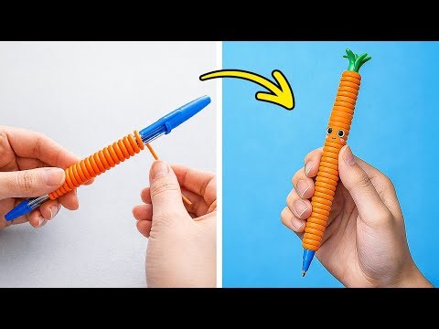 Ideias fofas com argila polimérica 🌸 DIY de material escolar estético ✏️