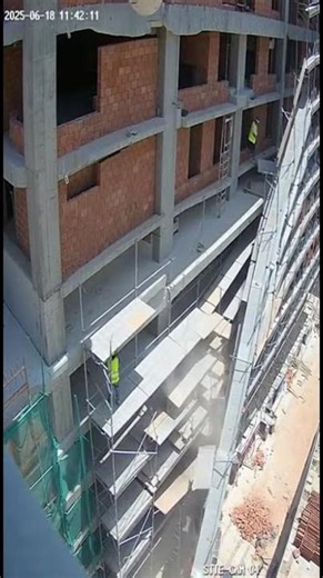 Construction Site Scaffold Partial Collapse
