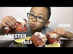 Lobster Tails | ASMR | Eating sounds | N.E Lets eat