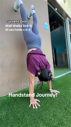 Took a break from my handstands but we are back! This goal has been challenging but I’m so excited to get my first handstand! These are my current drills 💪🏽 #handstands #howtohandstand #handstandjourney #fyp