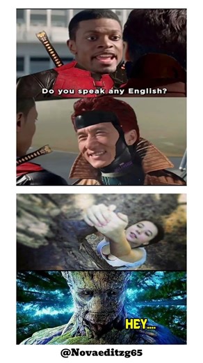 Marvel Funny Crossover 😂 Groot + Deadpool Meme #marvel