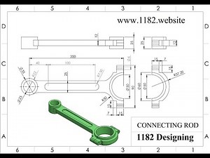 Connecting rod 3D model and assembly