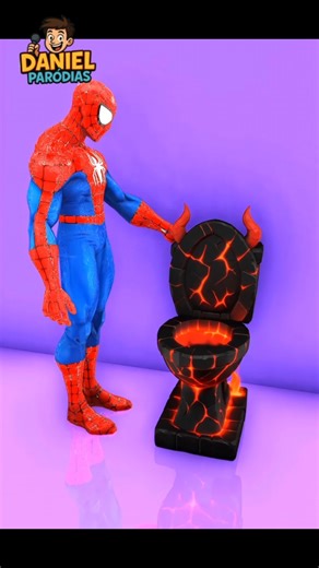 Spider-Man can't poop in that toilet 🚽 @T-Verse2025 #shorts
