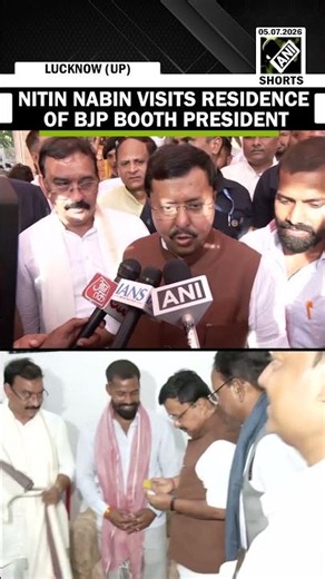 BJP National President Nitin Nabin visits residence of booth President in Lucknow