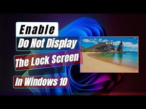 How to Enable Do Not Display The Lock Screen In Windows 11