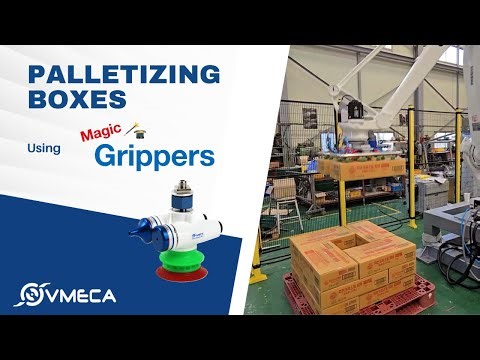 Box Palletizing with Vacuum Grippers | Palletizing | Magic Gripper