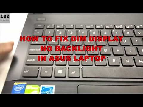 Asus no backlight on screen/dim display solved.