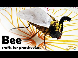 Bee crafts for preschoolers | Pinecone Bee | Bee art preschool | DIY