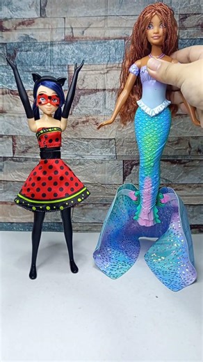 satisfying ladybug miraculous & transforming Ariel mermaid