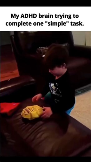 @adhdglow_ on Instagram: "It’s supposed to be easy. One task. One step. Five minutes max. My ADHD brain says: “Okay but first—” • remember something unrelated • open a tab to check one thing • notice another problem • start a side task • forget the original task exists Thirty minutes later, I’m deep into something completely different, mentally exhausted, and the “simple” task is still untouched 😭 This is classic ADHD — not a lack of ability, but a brain that turns every small task into a full 