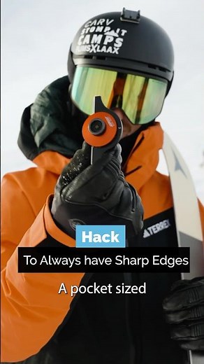 Icy slopes? Here’s a hack! Keep your skis razor-sharp with a pocket-sized edge tuner ! #shorts #ski