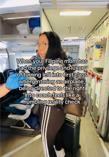Filipino Mom Navigating First Class vs. Coach