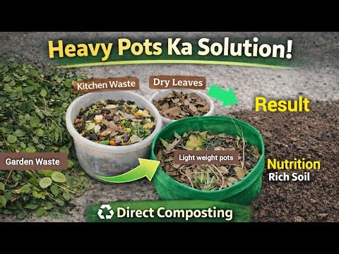 Terrace Garden me Heavy Pots ka Solution | Direct Composting ke Amazing Benefits🌿
