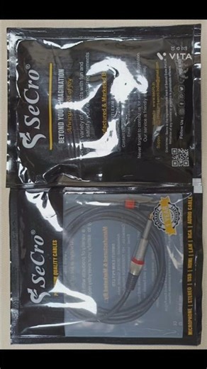 SeCro Guitar Cable - 6.35mm to 3.5mm Male Audio Jack Cable - Music Instrument Cable 4.9ft 1.5 mt