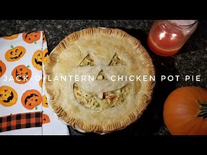 🎃Jack-O-Lantern Chicken Pot Pie | Made with Rotisserie Chicken
