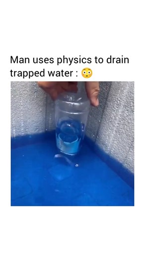 KNOWLEDGE on Instagram: "The video illustrates a standard siphon method that works by a combination of gravity and atmospheric pressure to drain a shallow pool. The continuous flow is maintained by keeping the hose completely filled with liquid and the outlet below the water level of the source. How the Siphon Works: 1) Gravity: Gravity pulls the column of water in the longer (outlet) leg of the hose downward. This creates a pressure drop (partial vacuum) at the highest point (crest) of the siph