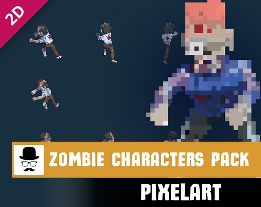 Zombie Characters Pack - PixelArt by MrMGames