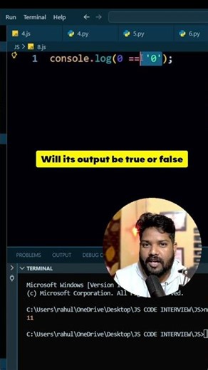 🚀 JavaScript Interview Questions you must know this ! #coding