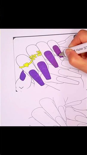 Coloring Painted Nails #coloringadventure