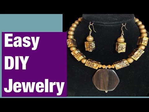 How I Turned Fabric & Wood Into This STUNNING Statement Necklace